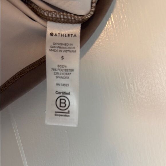 Athleta Women's Tank Top T Back Size Small Gray Brown Tie Dye Cropped - Picture 3 of 8